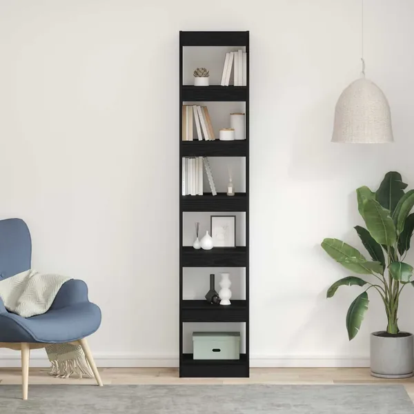 Bibliothèque Chêne noir 40 x 30 x 198 cm Bois d'ingénierie