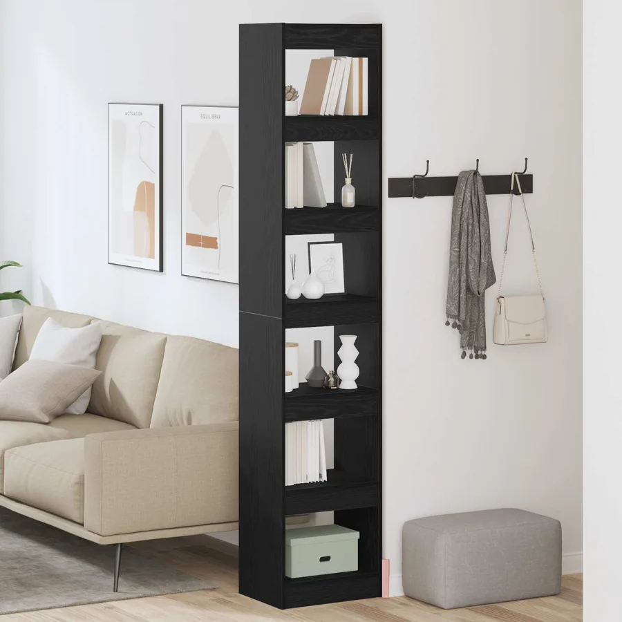 Bibliothèque Chêne noir 40 x 30 x 198 cm Bois d'ingénierie - 4