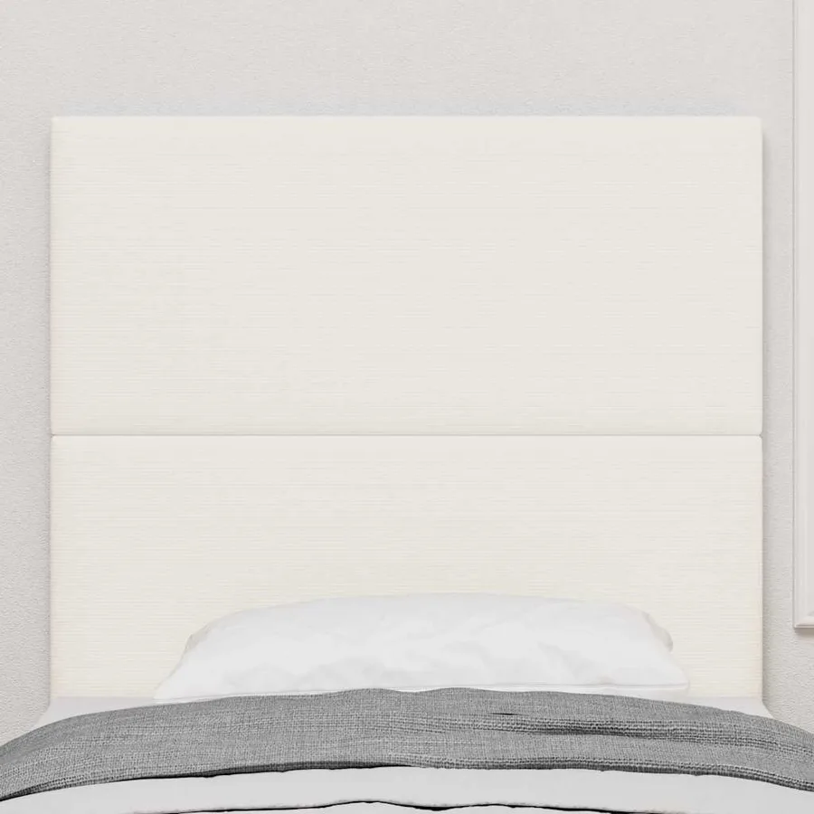 Tête de lit Crème 100 cm Tissu en velours côtelé - 3