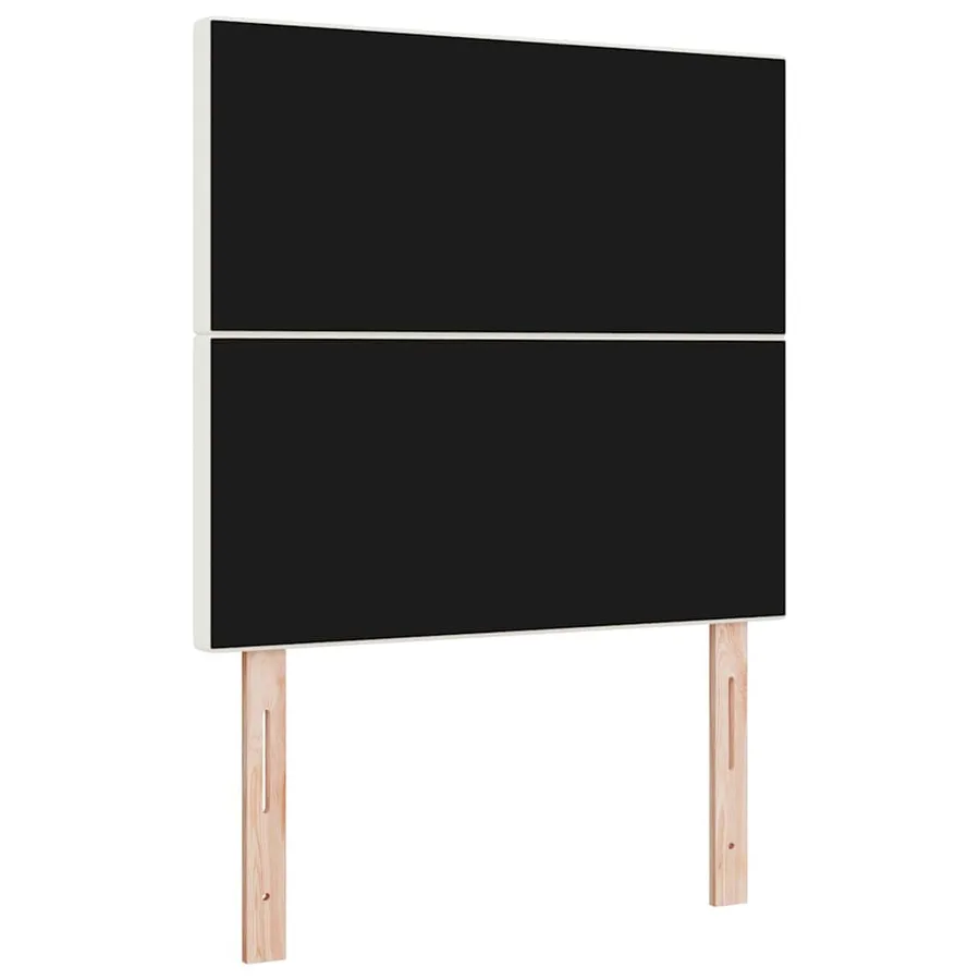 Tête de lit Crème 100 cm Tissu en velours côtelé - 6