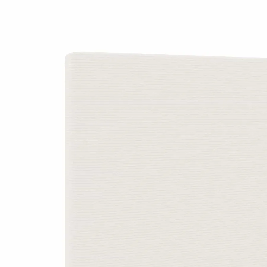 Tête de lit Crème 100 cm Tissu en velours côtelé - 7