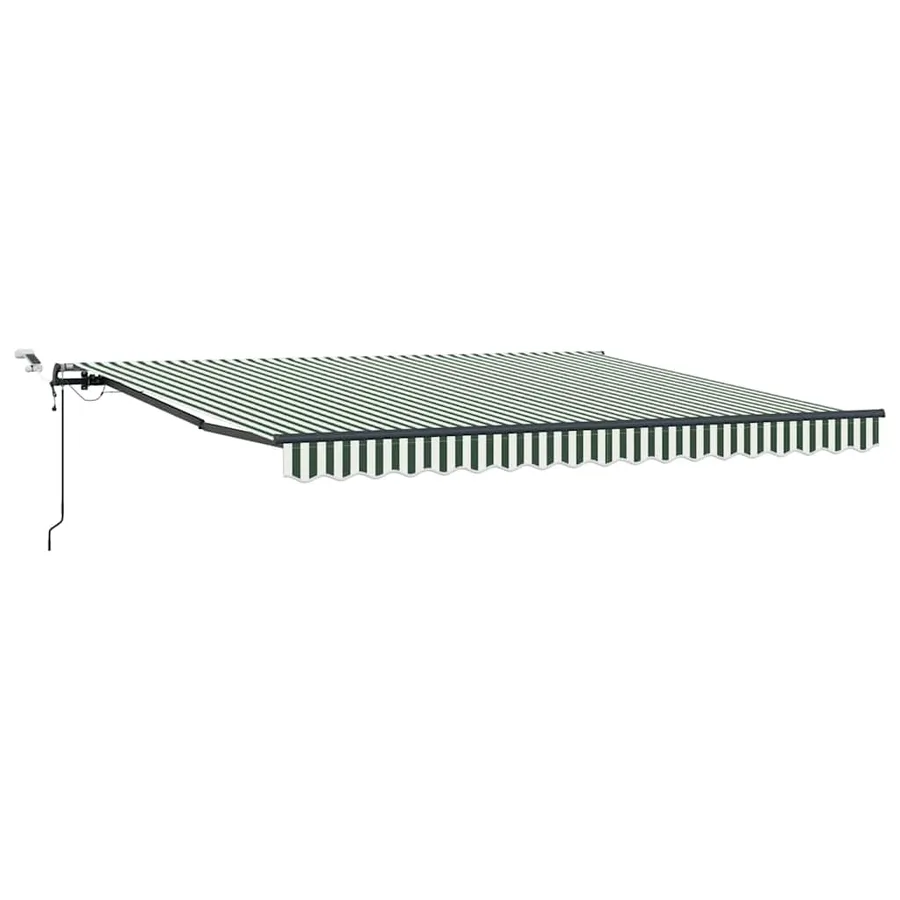 Auvent rétractable Vert et blanc 400 × 300 cm Polyester - 2