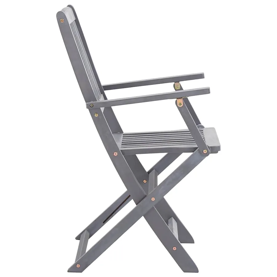Chaises pliables d'extérieur lot de 6 et coussins Bois d'acacia - 11