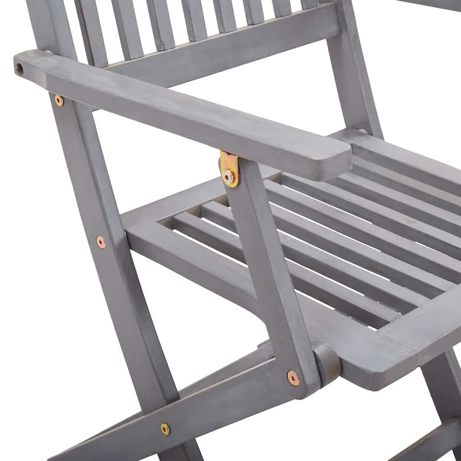 Chaises pliables d'extérieur lot de 6 et coussins Bois d'acacia - 18
