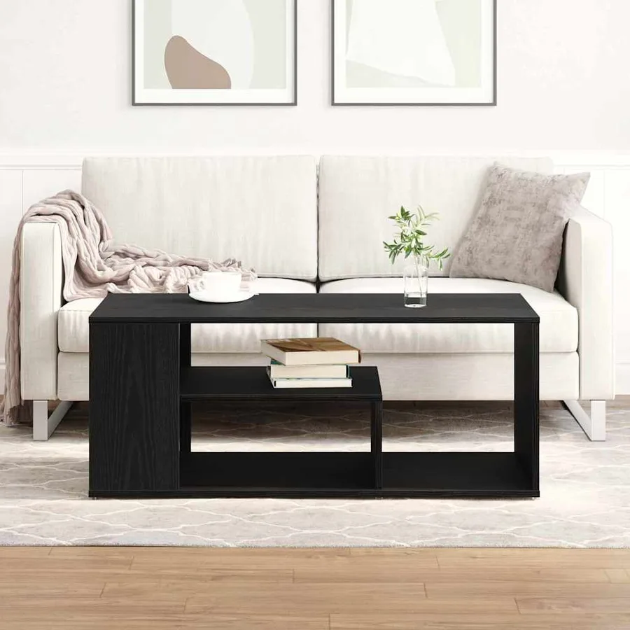 Table basse Chêne noir 100 x 50 x 40 cm Bois d'ingénierie - 4