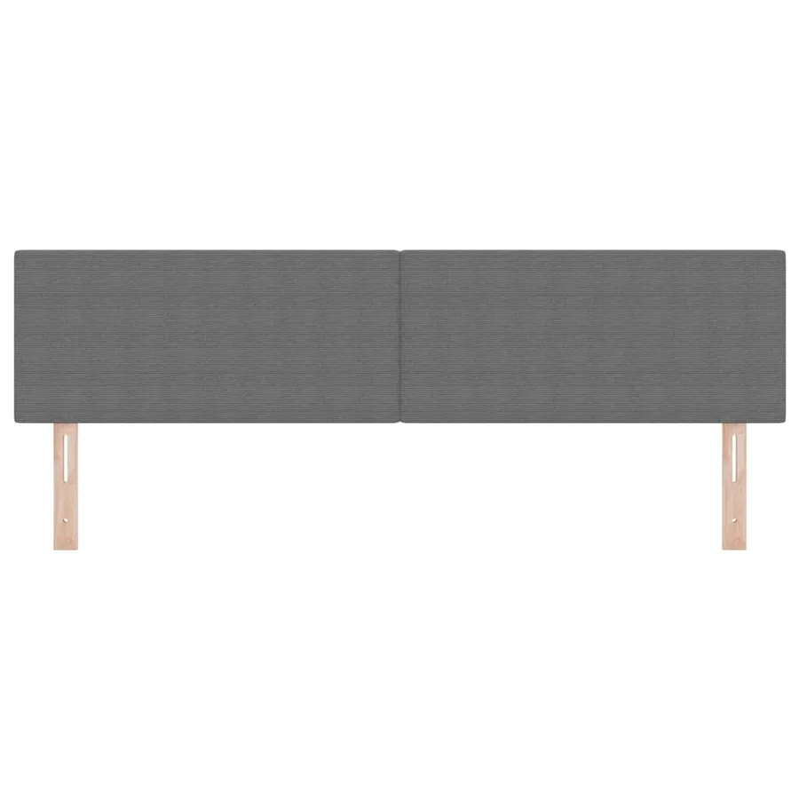 Tête de lit LED Gris clair 180 cm Tissu en velours côtelé - 5