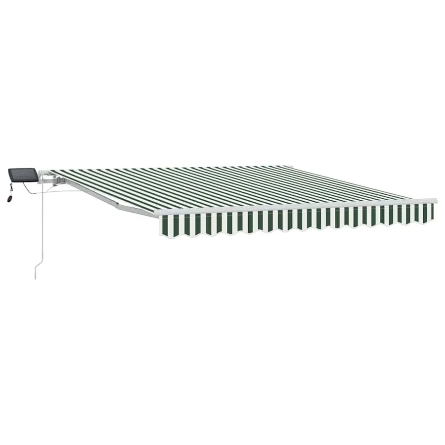 Auvent rétractable Vert et blanc 300 x 250 cm - 2