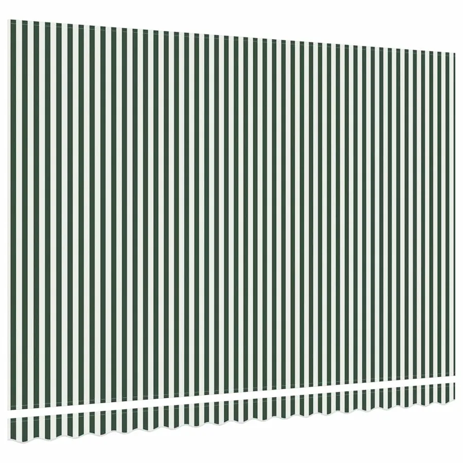 Toile de rechange pour auvent Vert et blanc 4,5 × 3 m Polyester - 4