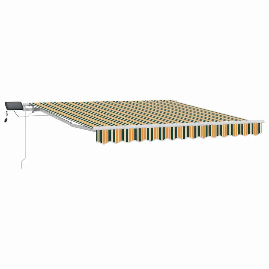 Auvent rétractable Vert et jaune 350 x 250 cm - 2