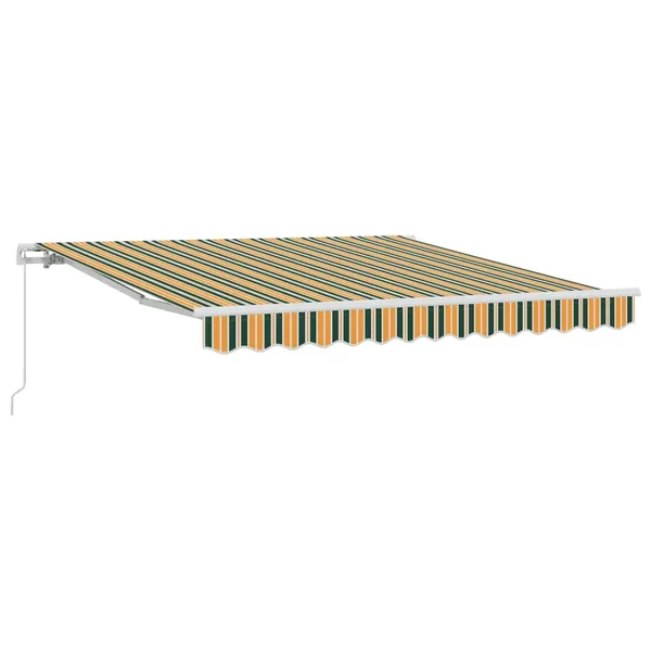 Auvent rétractable Vert et jaune 300 x 250 x 165 cm