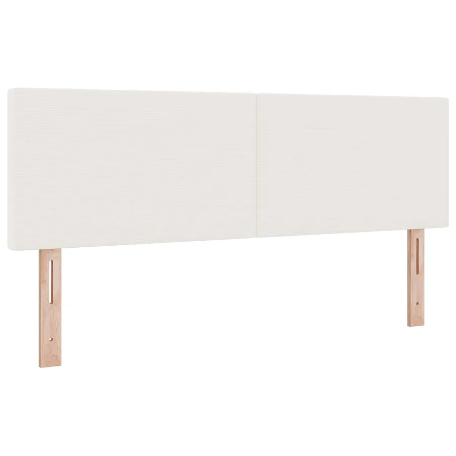 Tête de lit LED Crème 144 cm Tissu en velours côtelé - 2
