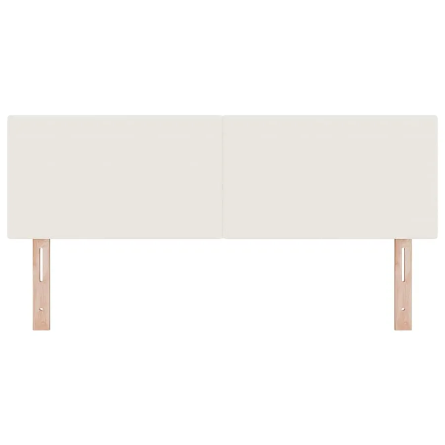 Tête de lit LED Crème 144 cm Tissu en velours côtelé - 5