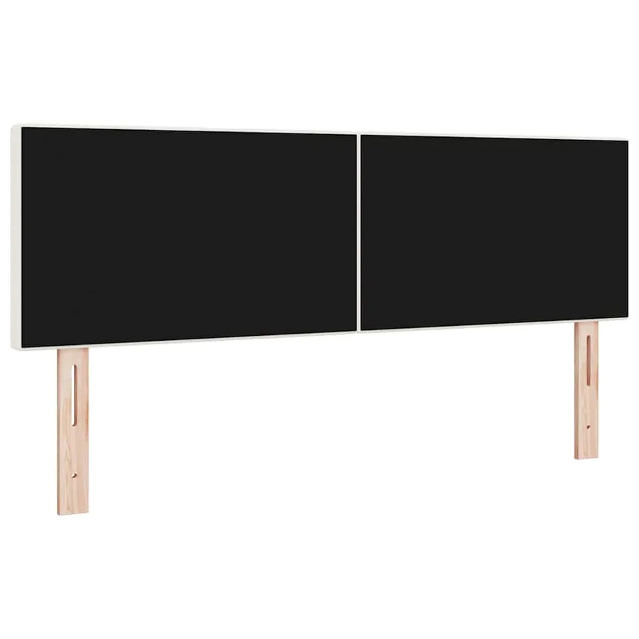 Tête de lit LED Crème 144 cm Tissu en velours côtelé - 7