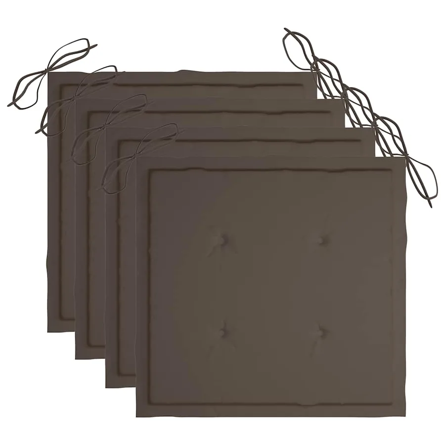 Mobilier à dîner d'extérieur pliable 5 pcs avec coussins bambou - 9