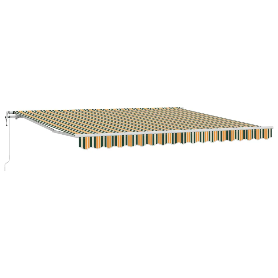 Auvent rétractable Vert et jaune 400 × 300 cm
