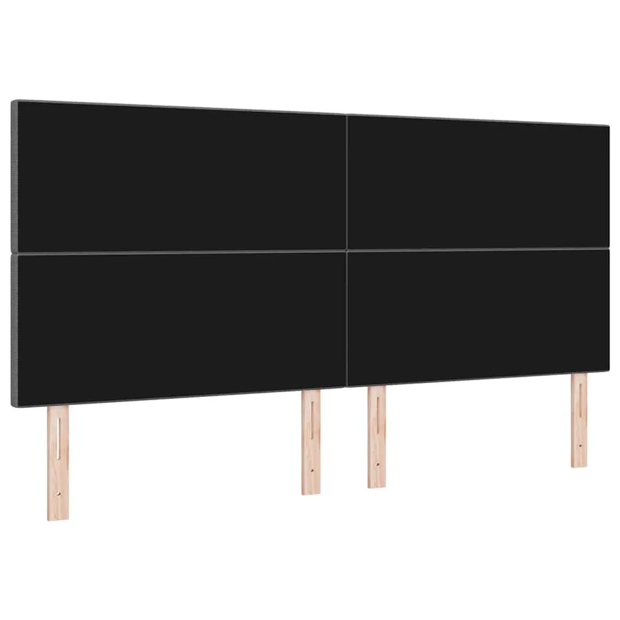 Tête de lit Gris clair 200 cm Tissu en velours côtelé - 6