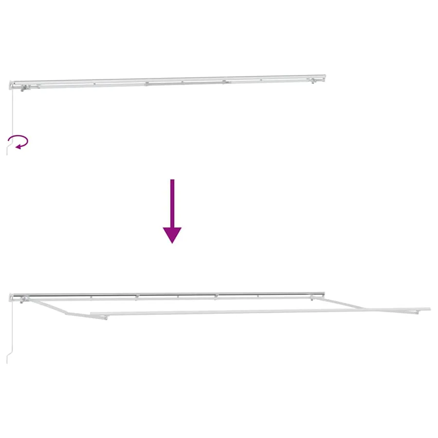 Auvent rétractable Multicolore 600 × 350 cm - 9