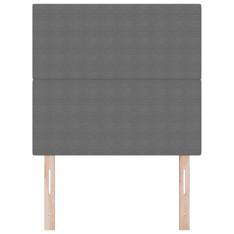 Tête de lit Gris clair 100 cm Tissu en velours côtelé - 4