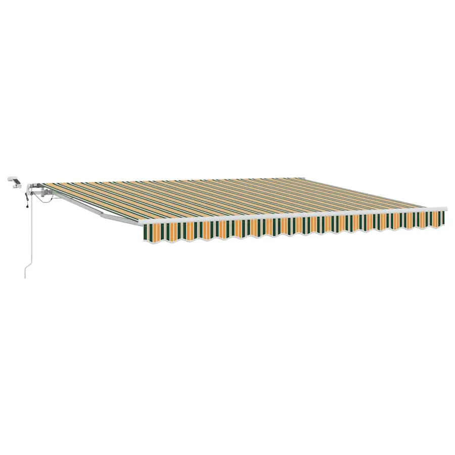 Auvent rétractable Vert et jaune 400 × 350 cm Polyester - 2
