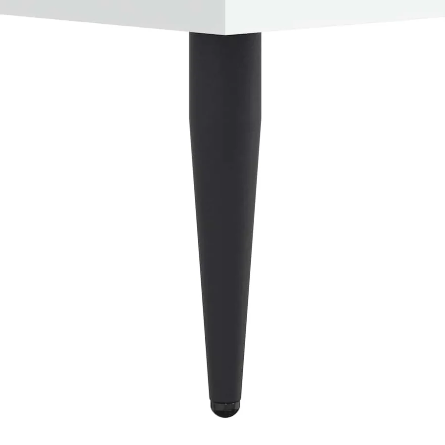 Cadre de lit sans matelas blanc 75x190 cm bois d'ingénierie - 8