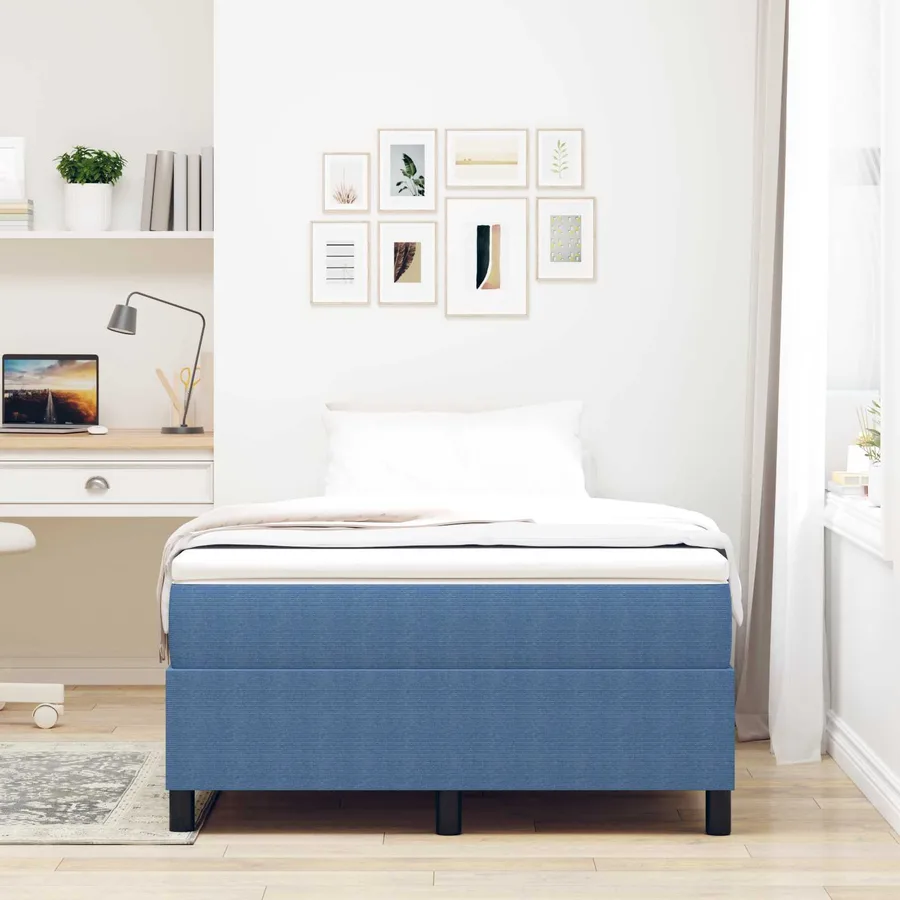 Cadre de lit plateforme Bleu 120 x 200 cm - 3
