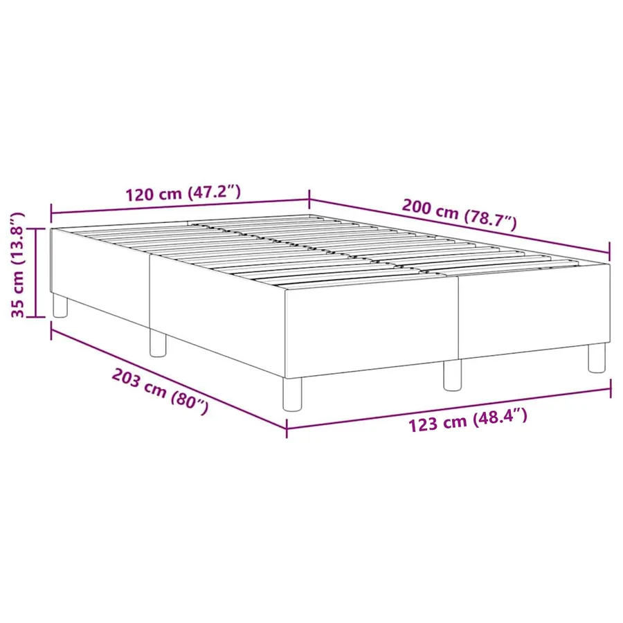 Cadre de lit plateforme Bleu 120 x 200 cm - 8
