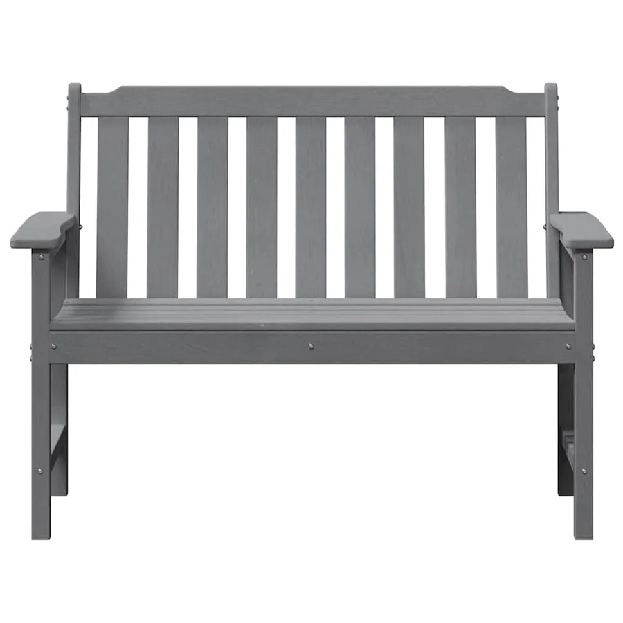 Banc de jardin Gris clair 120 x 59 x 88 cm HDPE - 5