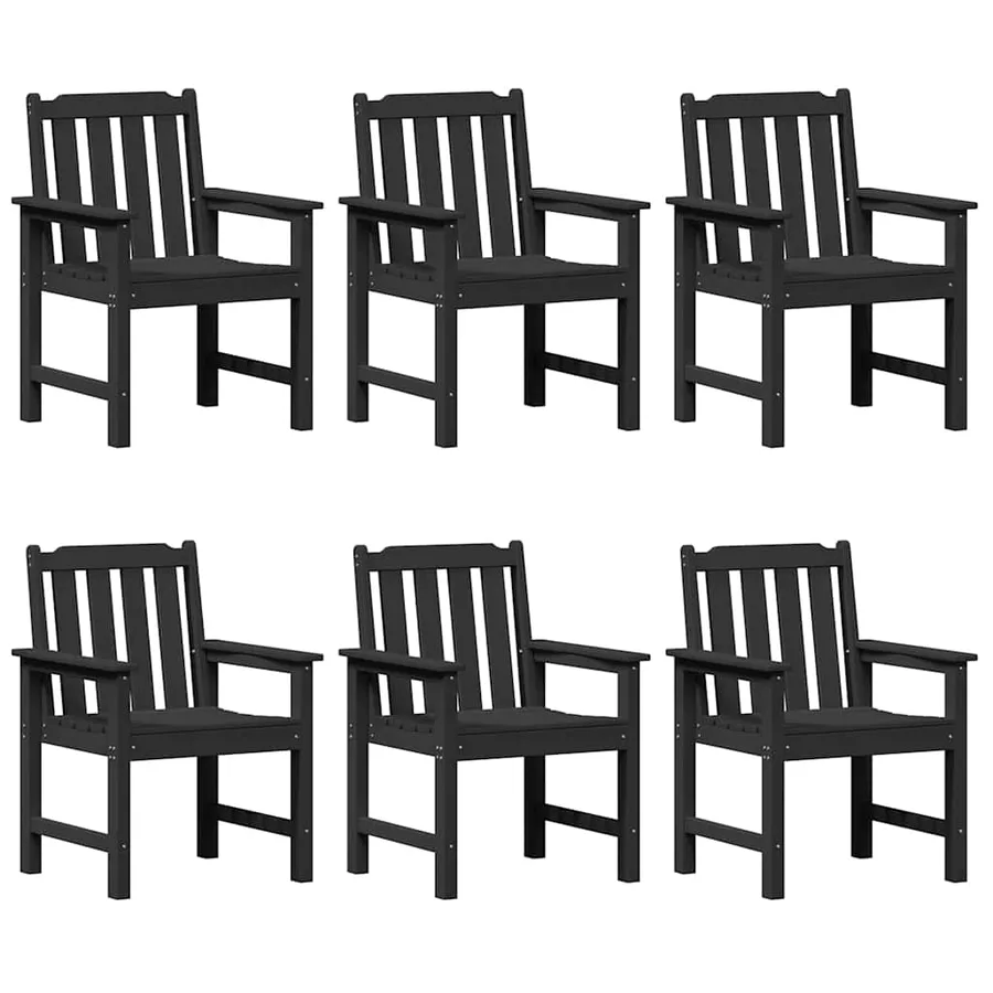Chaise de jardin 6 pcs Gris clair 65,5 x 59 x 88 cm - 14