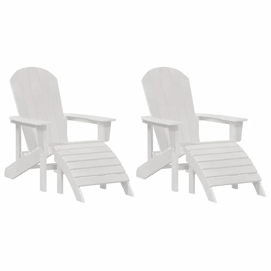 Chaise de jardin 2 pcs Blanc 83 x 74 x 92 cm Polyéthylène - 2