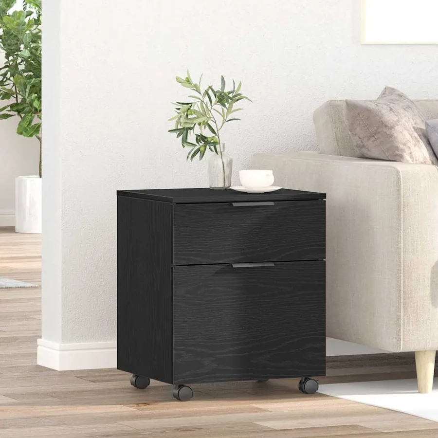 Cabinet de Dossier Chêne noir 45 x 38 x 54 cm Bois d'ingénierie