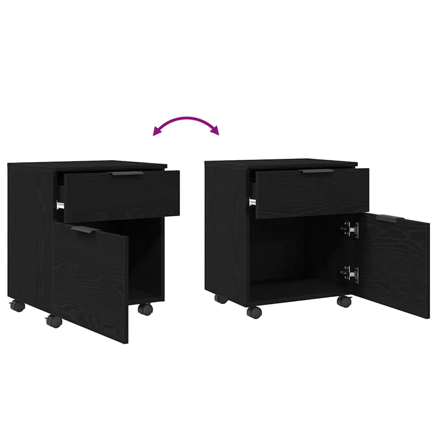 Cabinet de Dossier Chêne noir 45 x 38 x 54 cm Bois d'ingénierie - 11