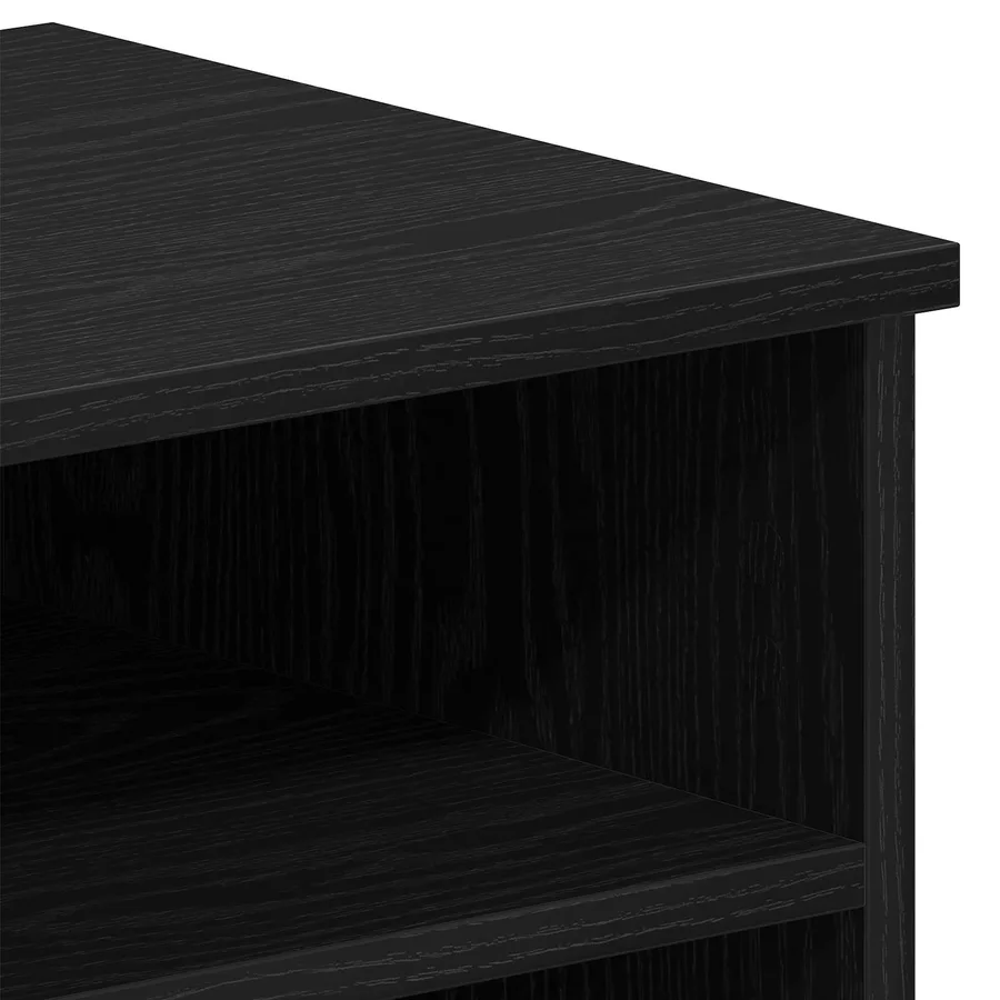 Meuble TV 2 pcs Chêne noir 80 x 35 x 36,5 cm Bois d'ingénierie - 9