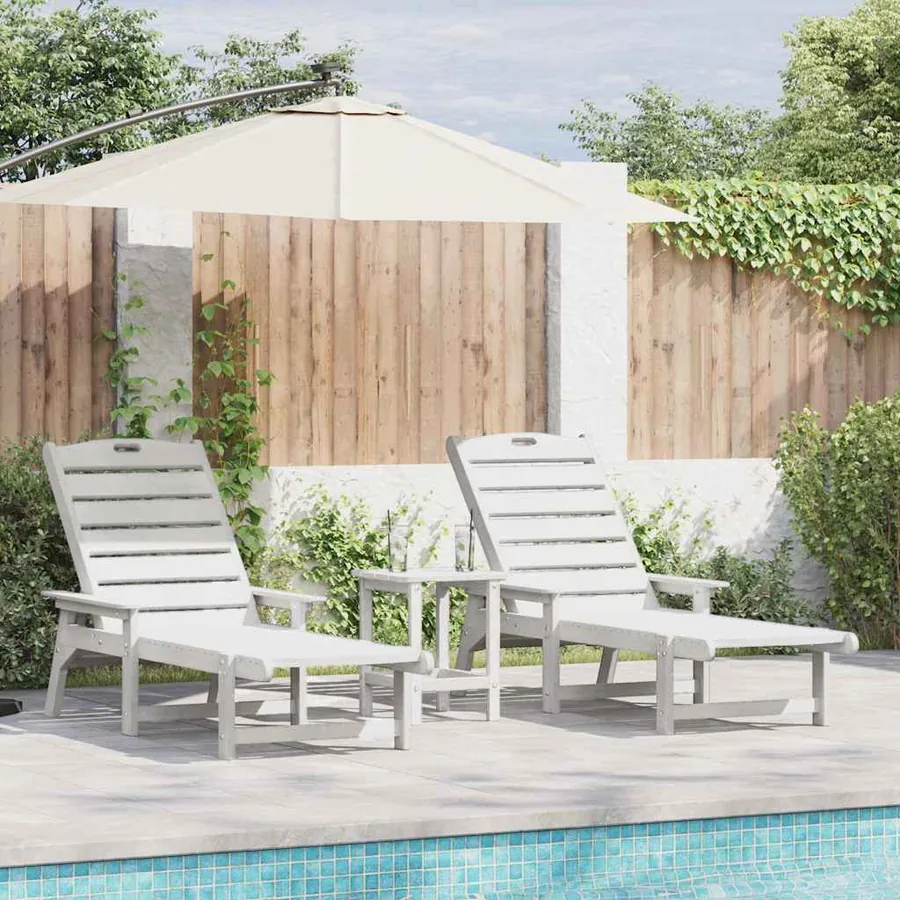 Transat 3 pcs Blanc Polyéthylène