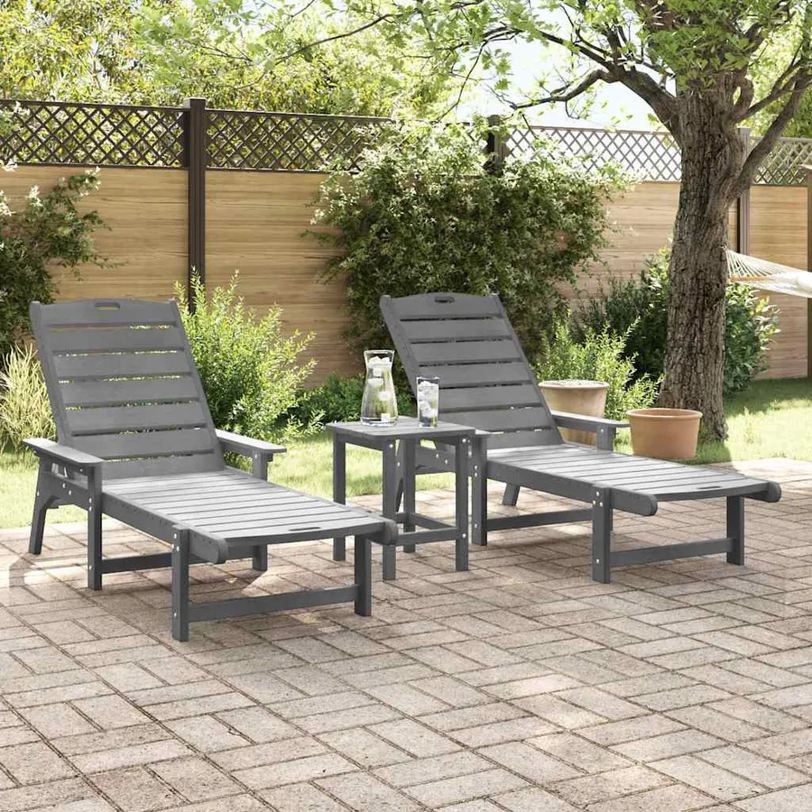 Transat 3 pcs Blanc Polyéthylène - 28