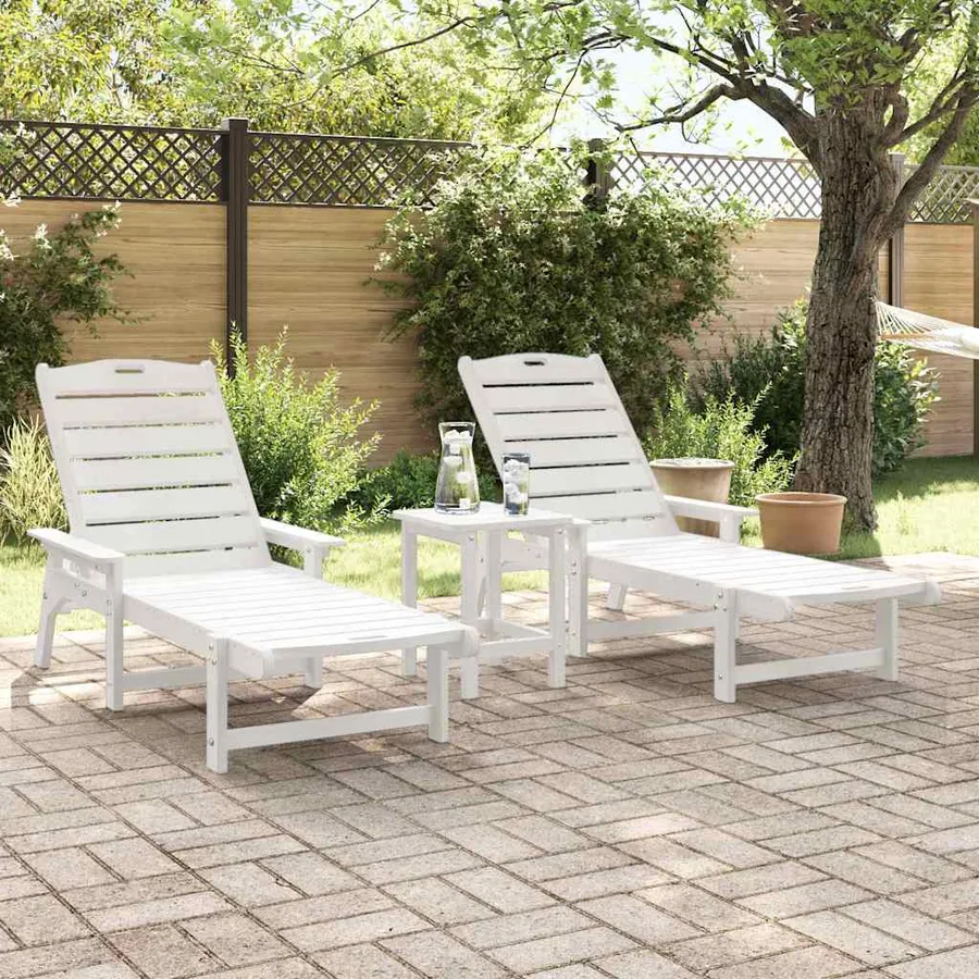 Transat 3 pcs Blanc Polyéthylène - 4