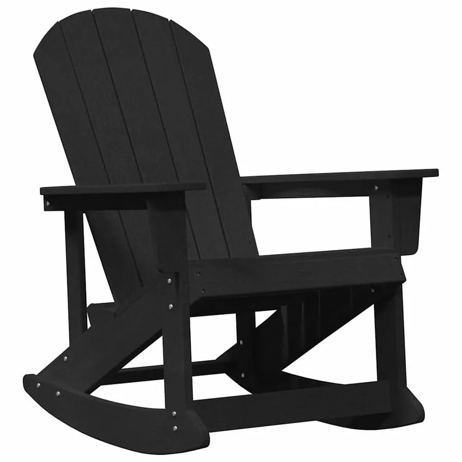 Ensemble de salon de jardin 3 pcs Noir HDPE - 5