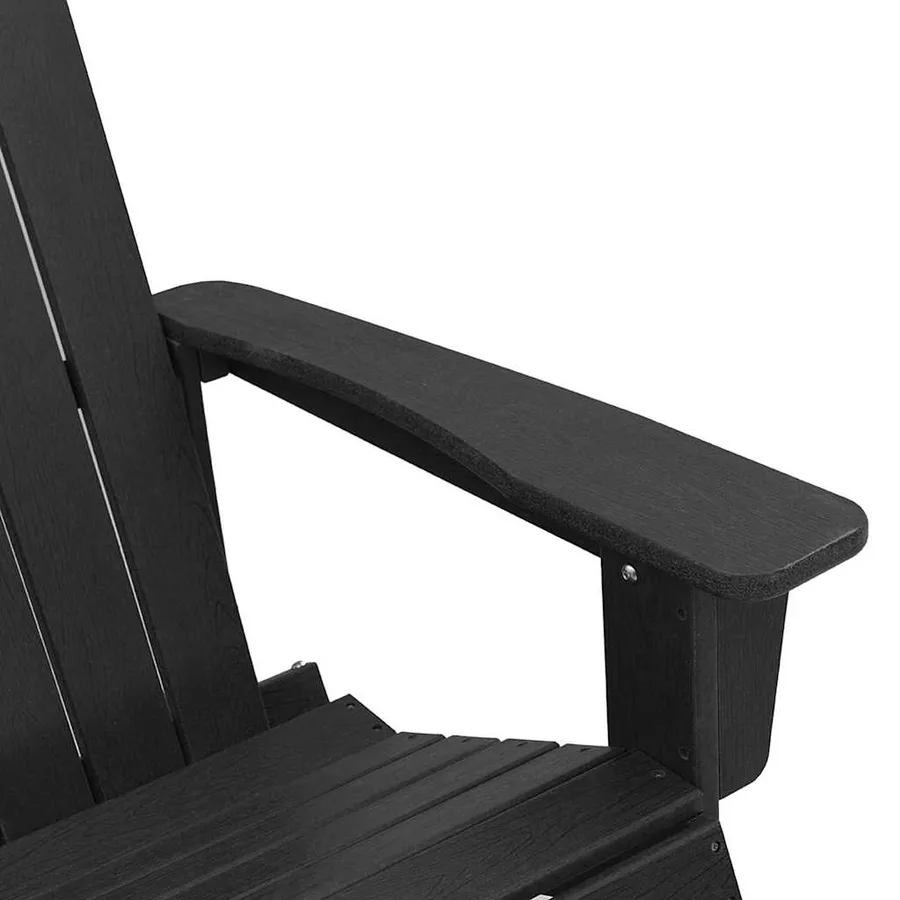 Ensemble de salon de jardin 3 pcs Noir HDPE - 7