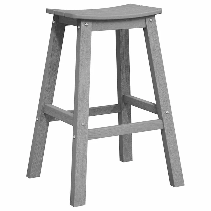 Ensemble de bar de jardin 6 pcs Gris clair HDPE - 4
