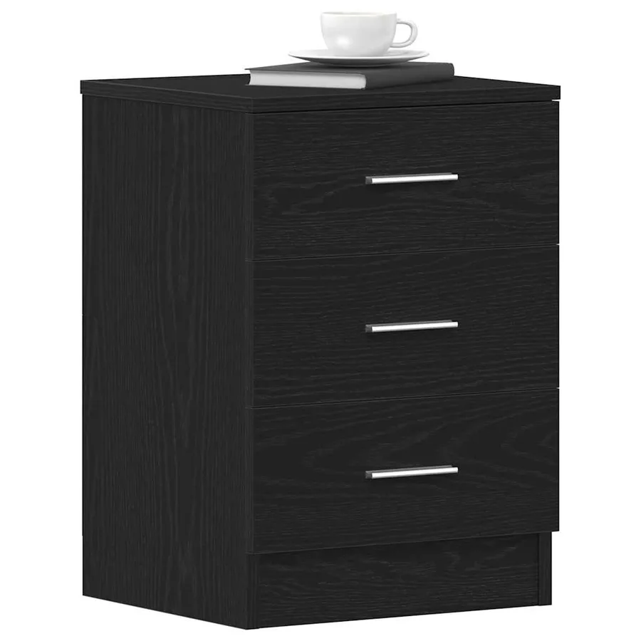 Table de chevet en chêne noir 38x35x55 cm bois d'ingénierie - 2