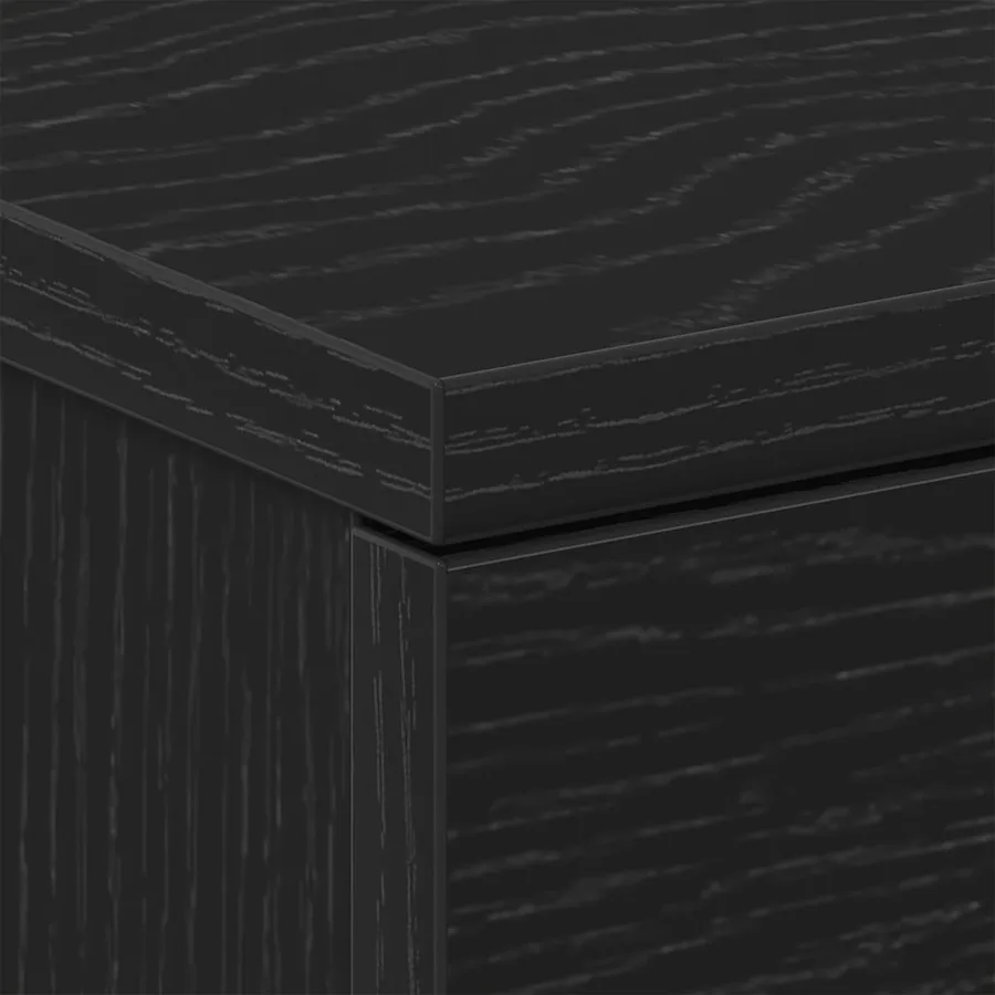Table de chevet en chêne noir 38x35x55 cm bois d'ingénierie - 9