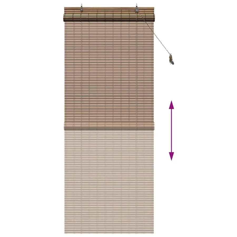 Store enrouleur Marron 80 x 220 cm Bambou - 13