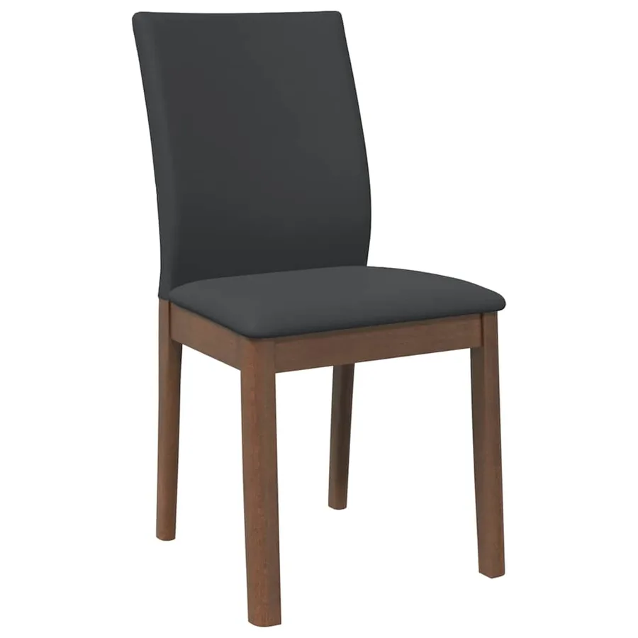 Chaises à manger coussins 2 pcs marron bois massif caoutchouc - 4