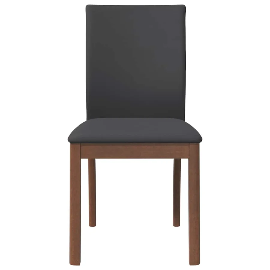 Chaises à manger coussins 2 pcs marron bois massif caoutchouc - 5