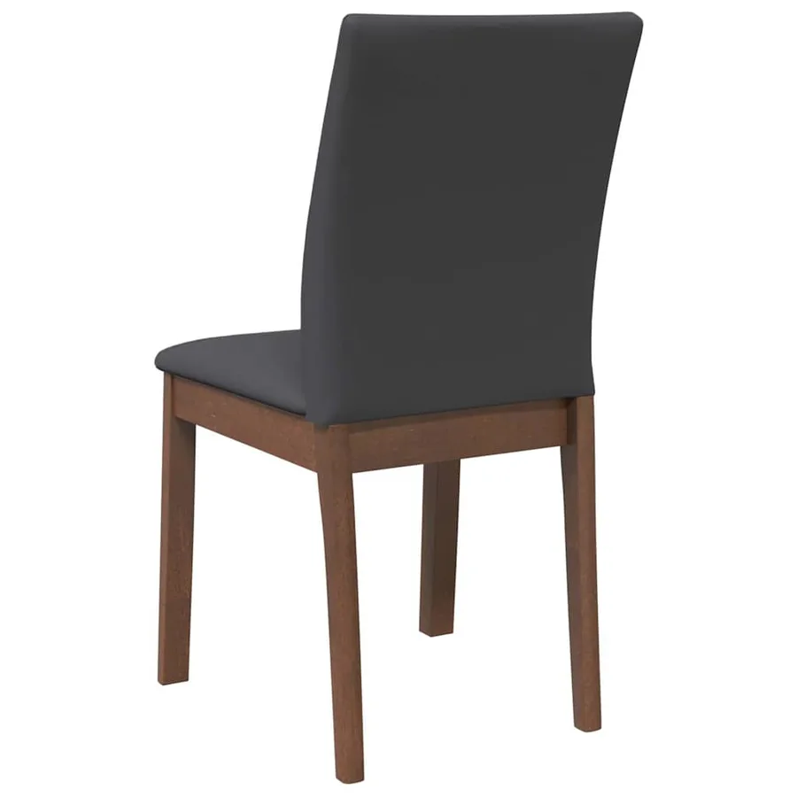 Chaises à manger coussins 2 pcs marron bois massif caoutchouc - 7