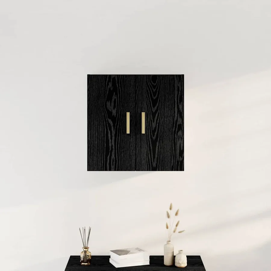 Meuble mural Chêne noir 60 x 30 x 60 cm Bois d'ingénierie - 4