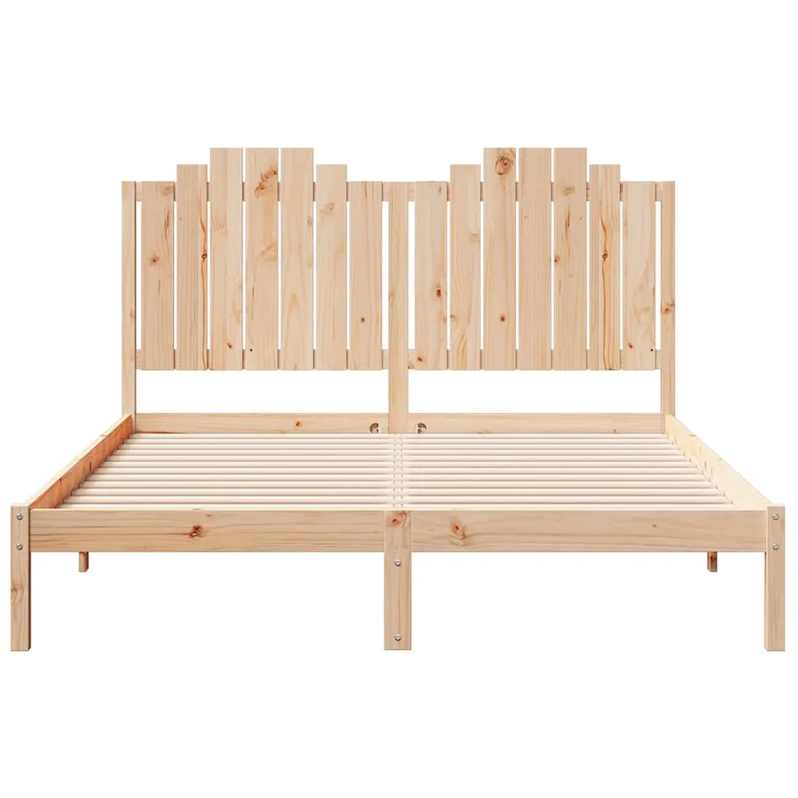 Cadre de lit extra long sans matelas 160x210 cm bois massif - 4