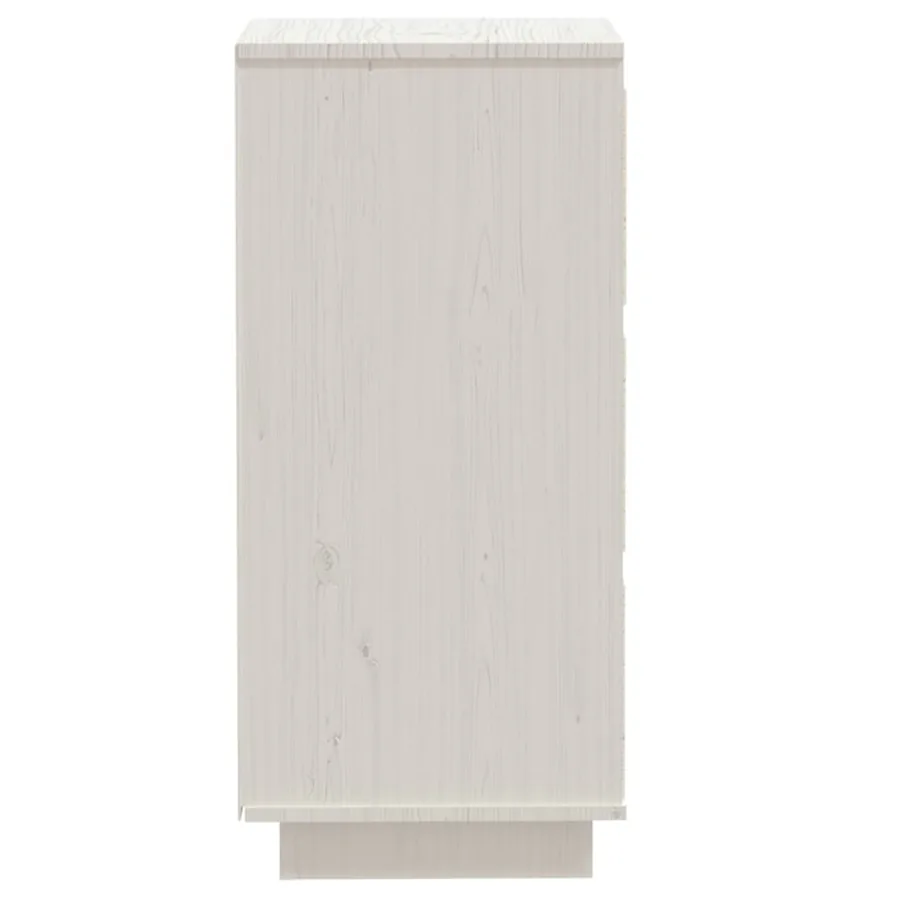 Buffet Blanc 32x34x75 cm Bois massif de pin - 6