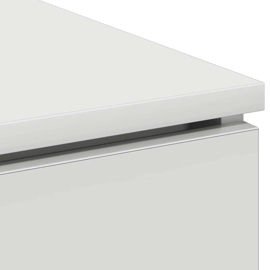Meuble TV Blanc 100 x 38 x 49 cm Bois d'ingénierie - 10