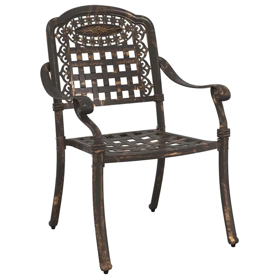 Ensemble de tables de jardin 5 pcs Bronze Aluminium coulé - 5