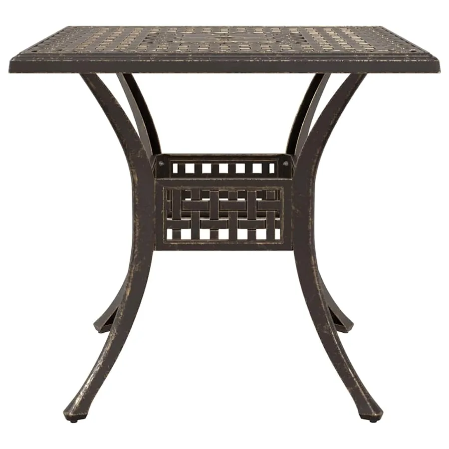 Ensemble de tables de jardin 5 pcs Bronze Aluminium coulé - 9
